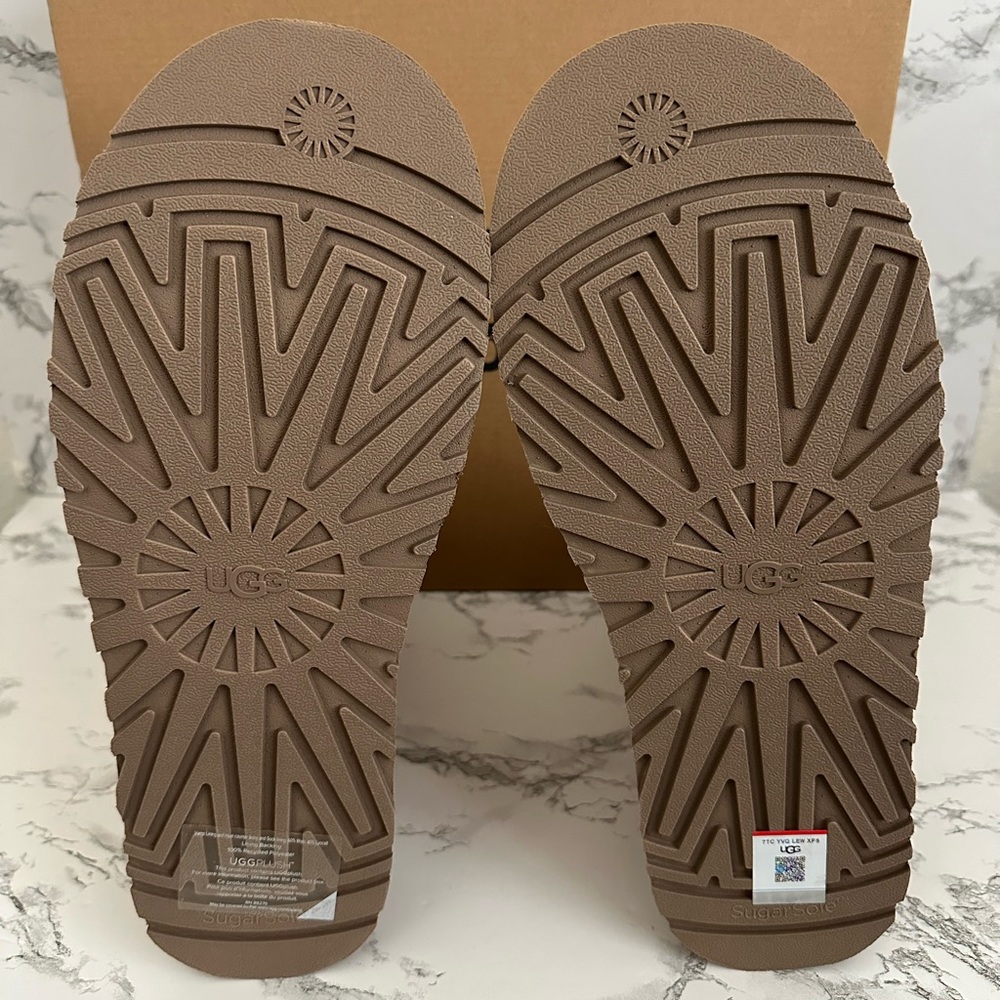 UGG Chestnut Brown Classic Dipper Platform Zip Boots Shoes Women’s Size 11 - Picture 7 of 8